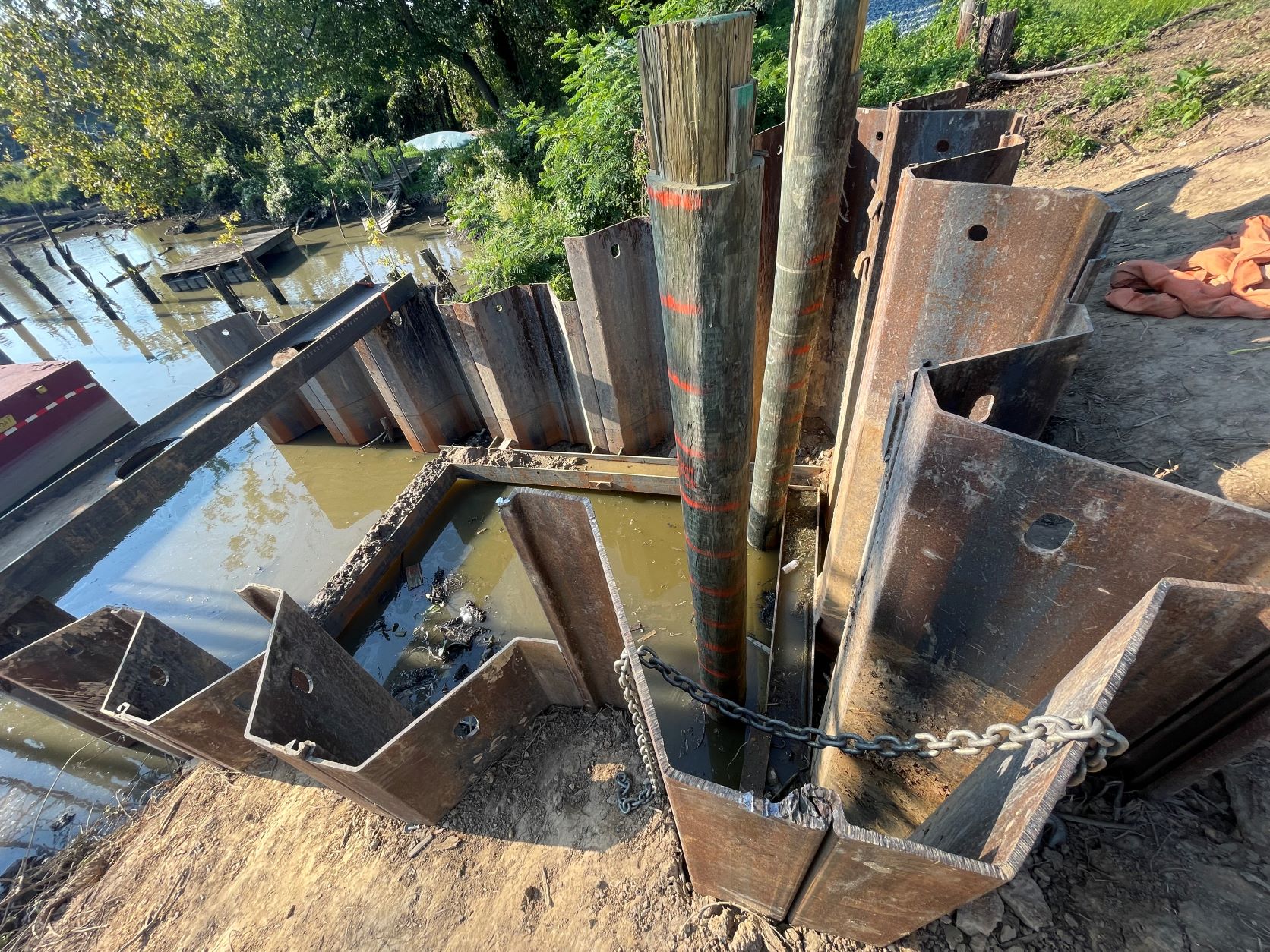 photo: Little Hunting Creek Installed sheeting