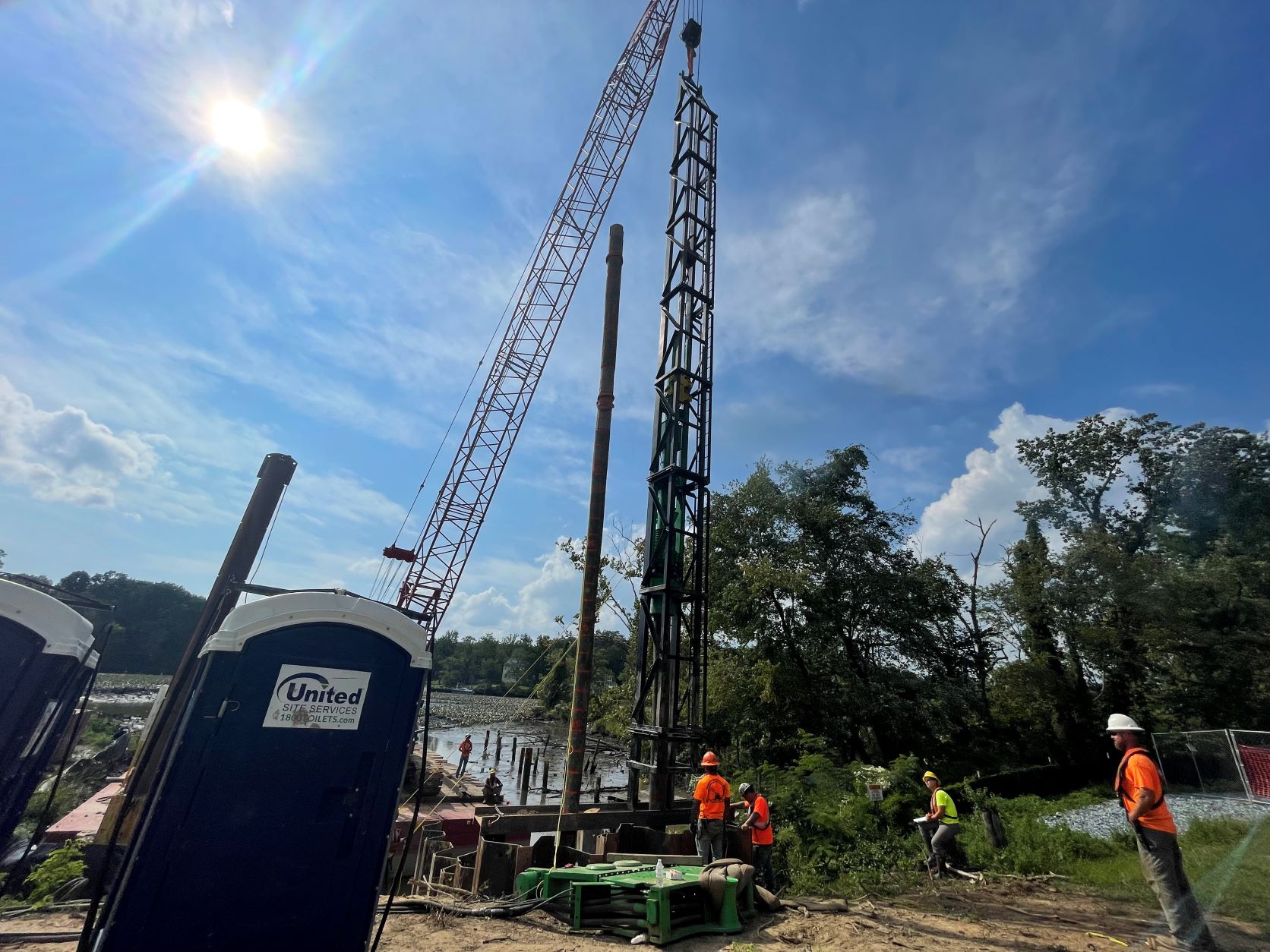 photo: Little Hunting Creek Pile Driving