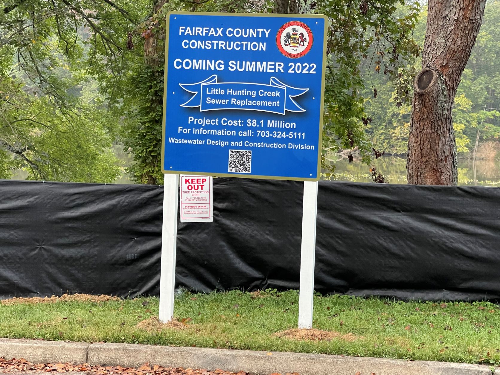 photo: Little Hunting Creek Project Sign