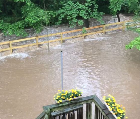 Photo: Flooding behind Mulroy St