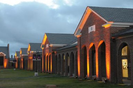 The historic arcade at the Workhouse Campus, an adaptive re-use and redevelopment of the historic Lorton prison