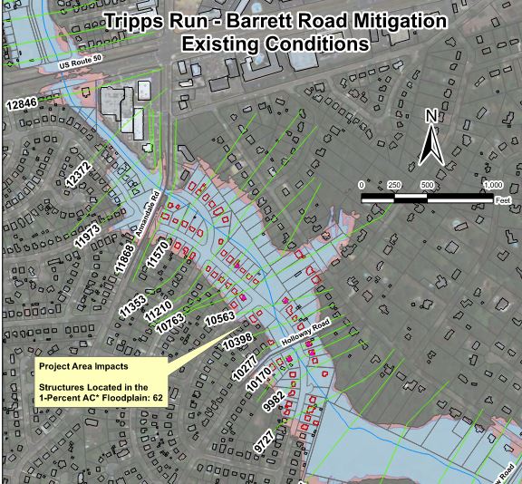 Tripps Run at Barrett Road Flood Mitigation Project