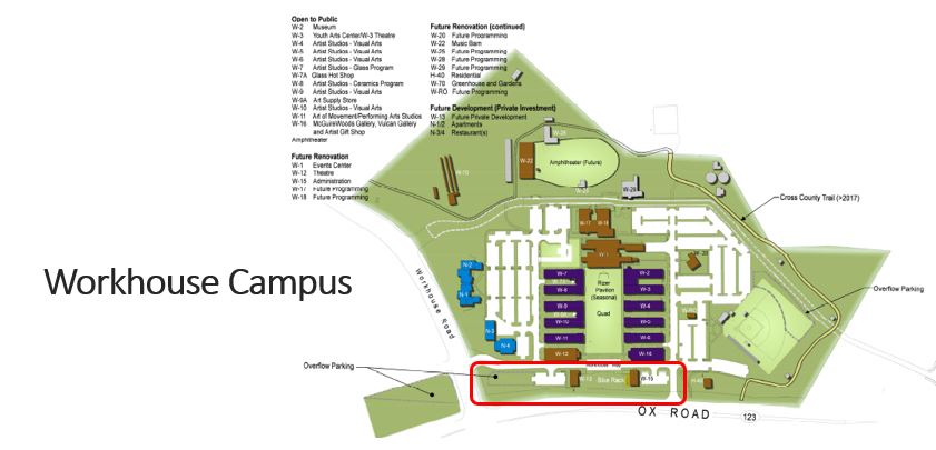 map - Workhouse W13 and W15