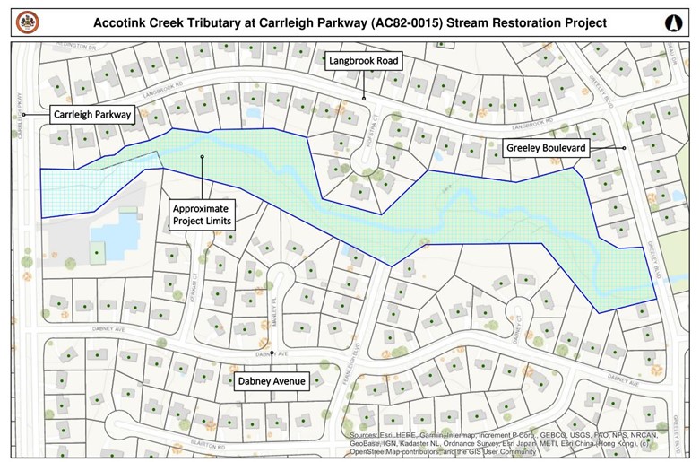 map - Accotink Creek Carrleigh PKY