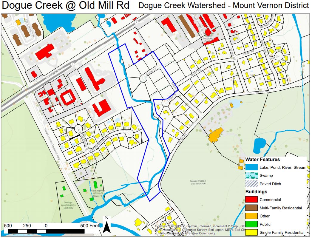 map - Dogue Creek at Old Mill Rd