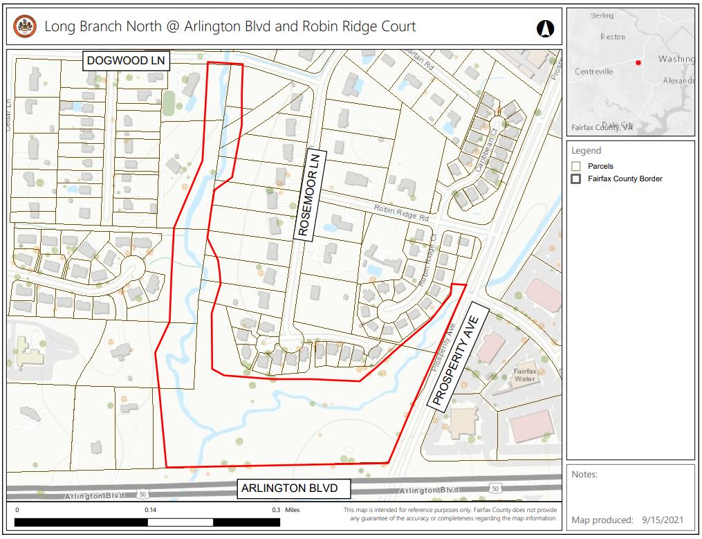 map - Long Branch at Arlington Blvd and Robin Ridge