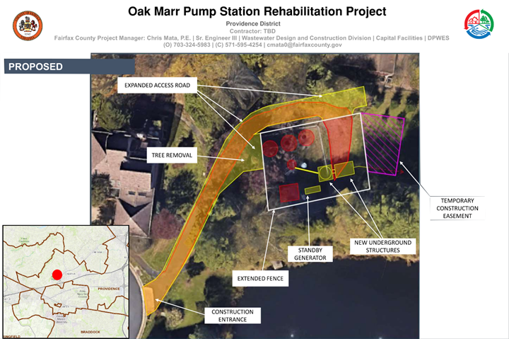 map - Oak Marr Pump Station project