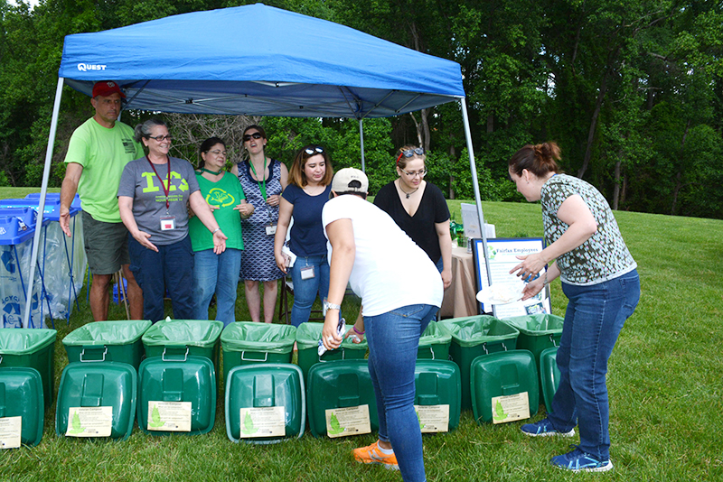 Compostable materials were collected at the Public Works Week picnic.