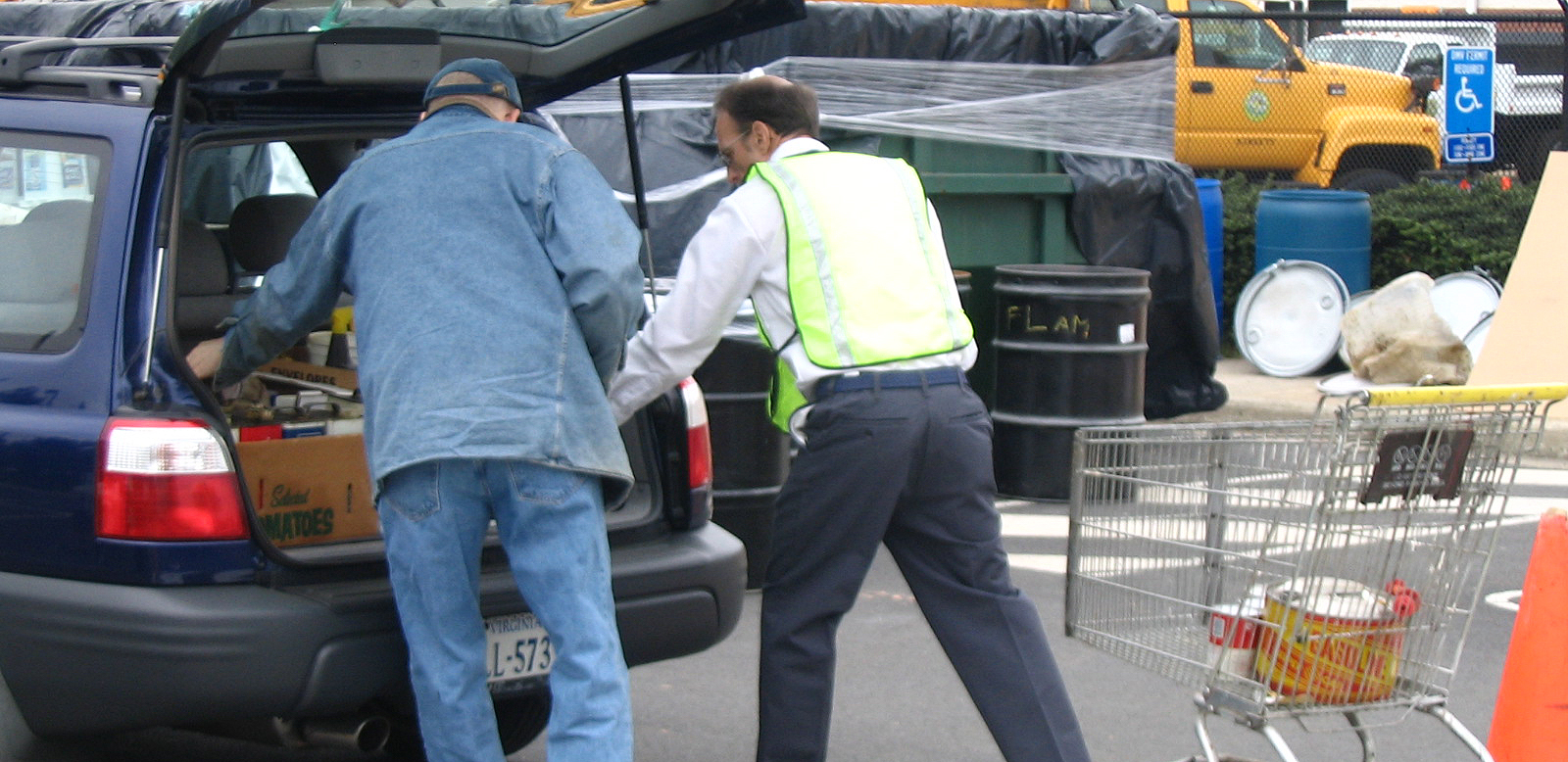 Drop off at Household Hazardous Waste