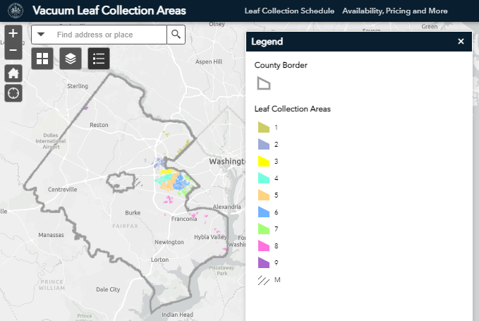 Vacuum Leaf Collection map