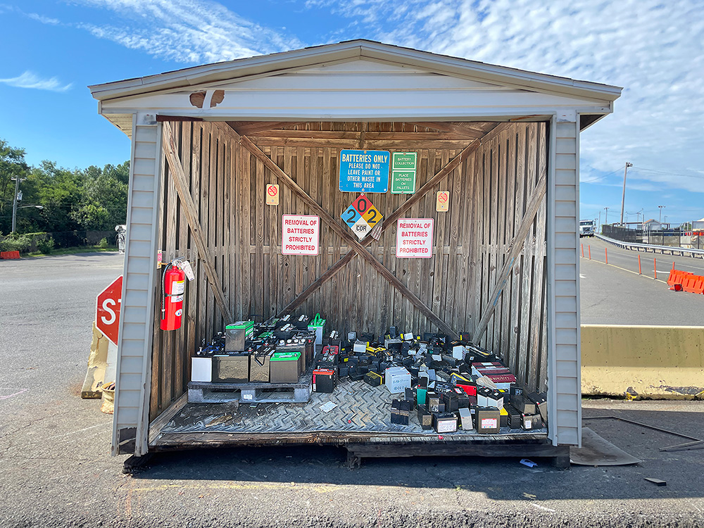 Assortment of Automotive/Lead Acid batteries in the shed.