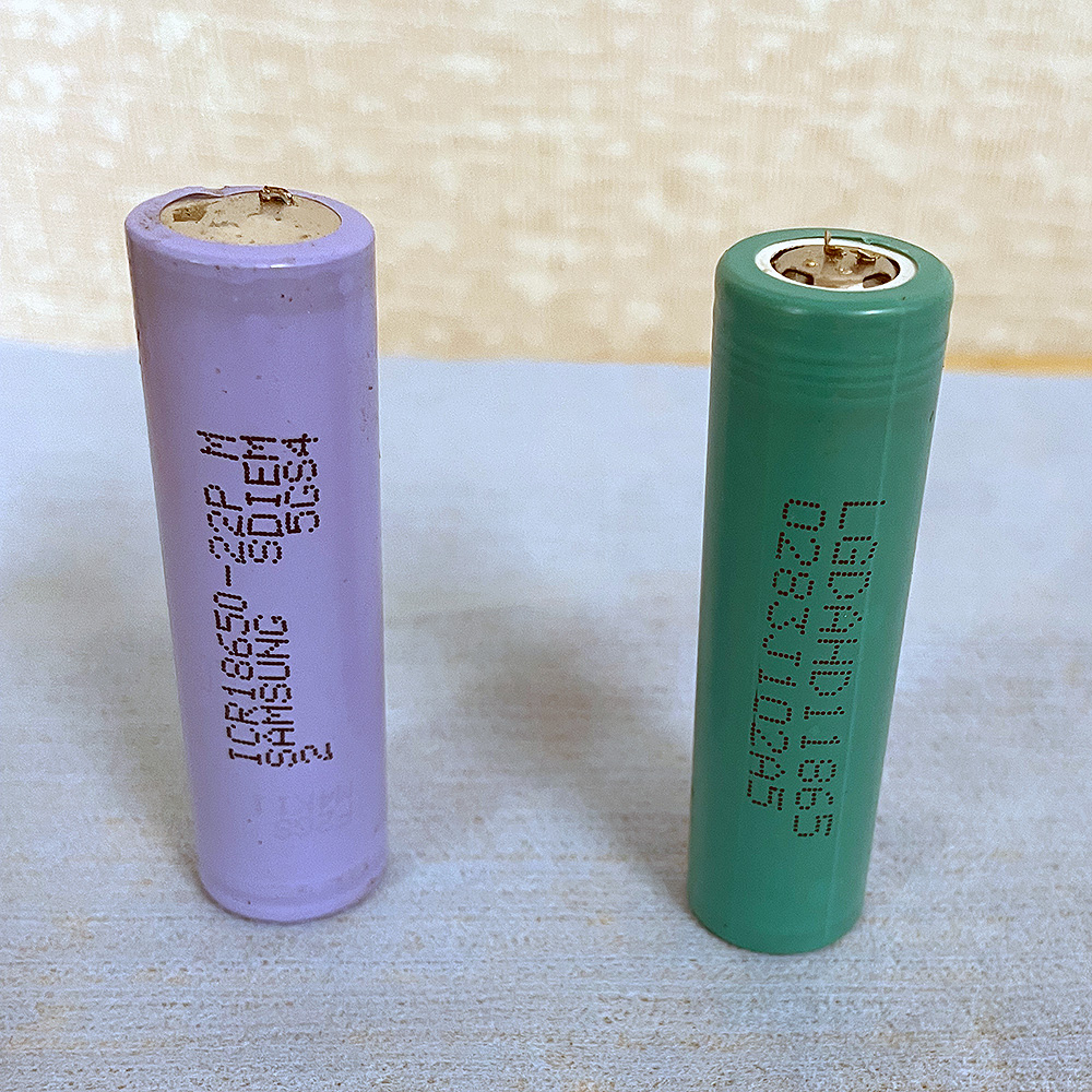 Lithium batteries in vape cigarettes.