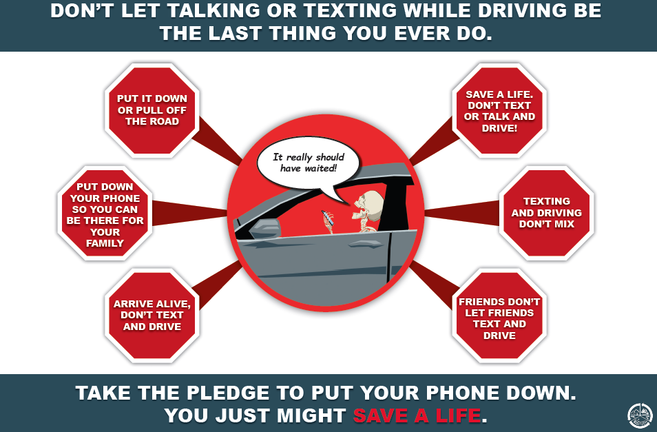 Do not talk or text while driving
