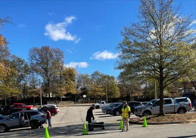 Community Emergency Response Team (CERT) volunteers helping residents