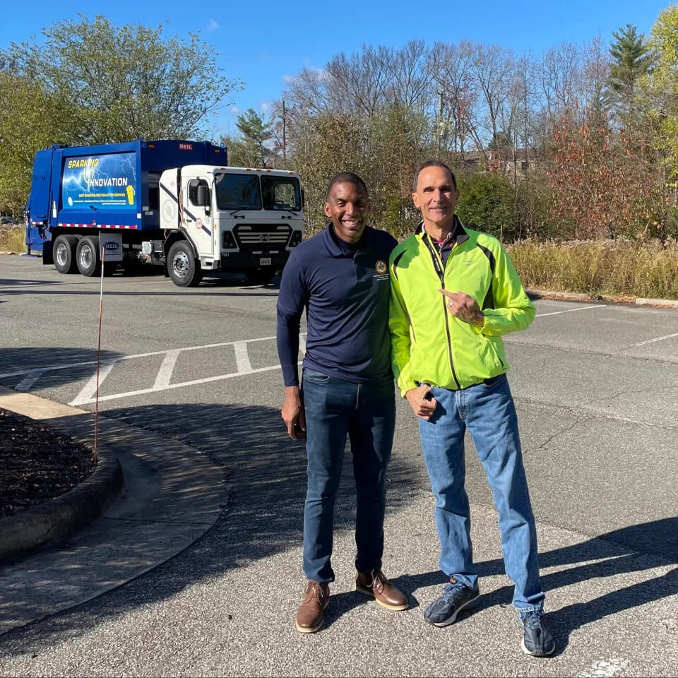 Supervisor Lusk and Storck with the EV truck