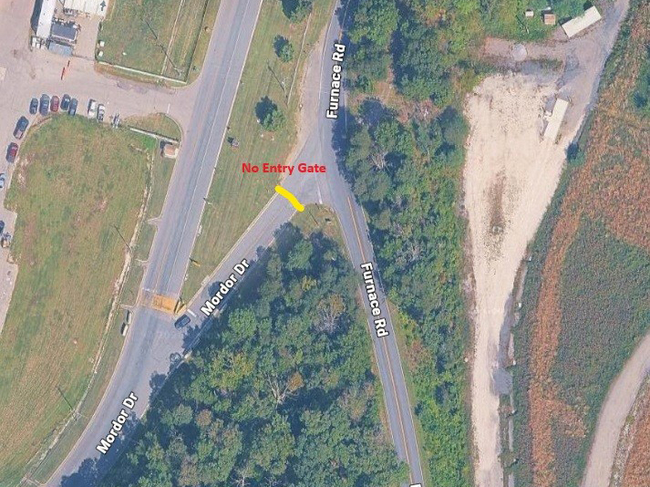 Mordor road closure map