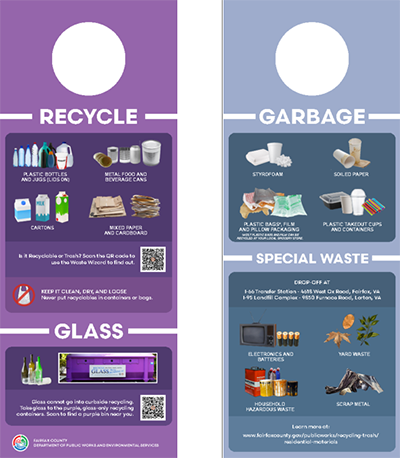 Recycle, Glass, Garbage, Special Waste Door Hangers