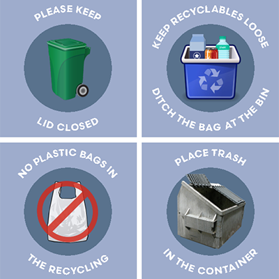 Recycling stickers