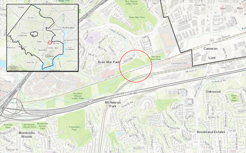 Backlick Run Project Location