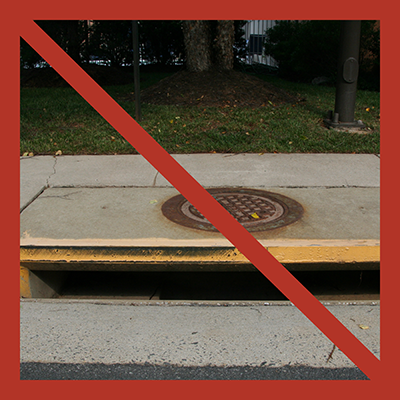 Don't direct wash water onto pavement or into storm drains