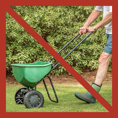 Do not overapply, apply before or during heavy rainfail.