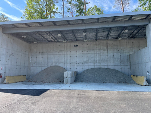 Example 1 of bulk material stockpiles storage