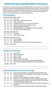 Pollution Checklist