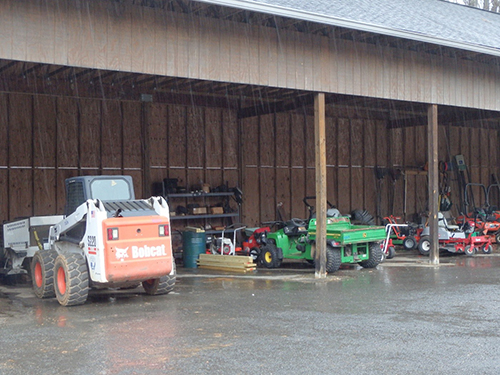 Vehicle and equipment storage