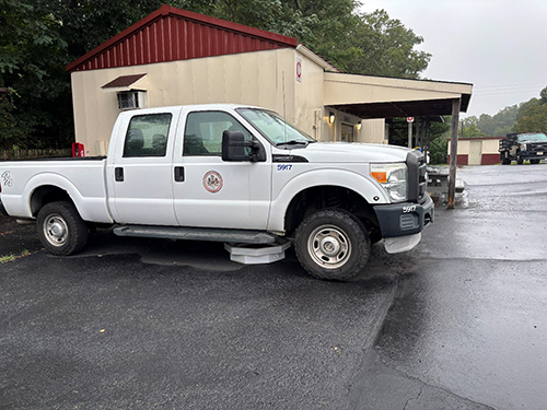 vehicle position for loading-unloading materials