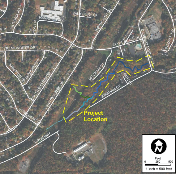 Map - Accotink Tributary at Danbury Forest Stream Restoration