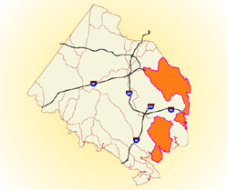 map of watershed area