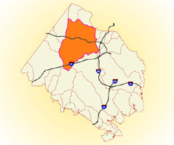 map of area watershed
