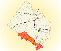 watershed area map