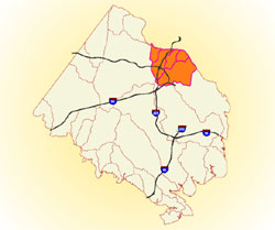 map of watershed area