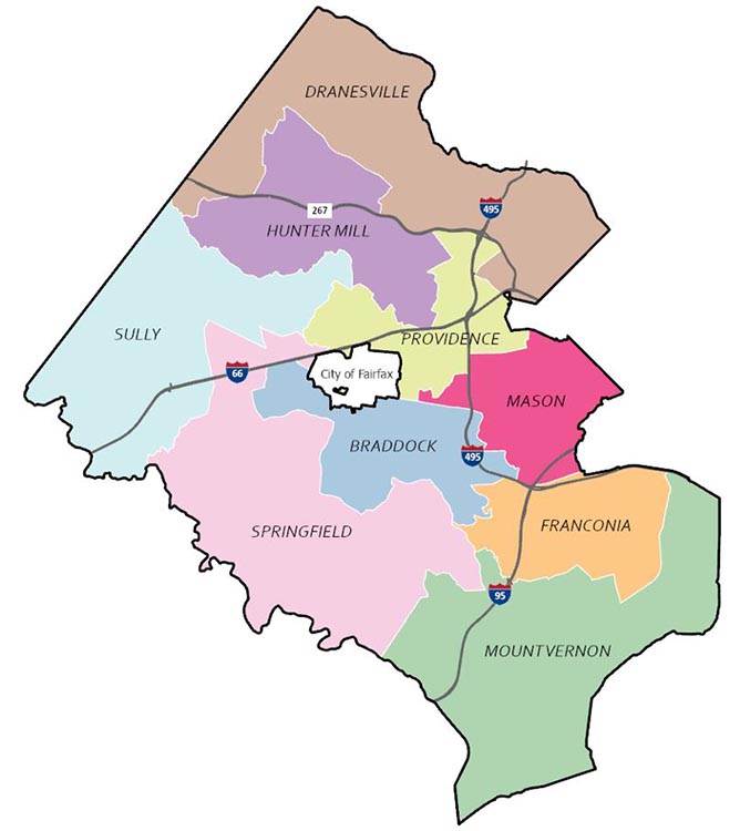 Map - Supervisor Districts of Fairfax County
