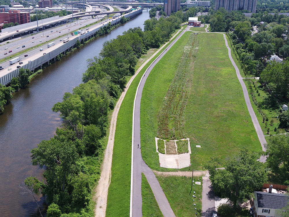 Huntington Levee Overhead