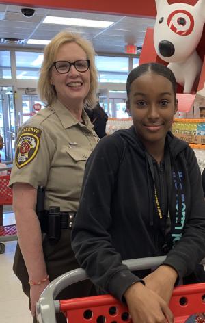Reserve Deputy and girl at Target