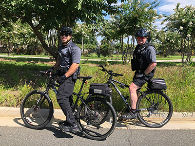 2 deputies on bicycles