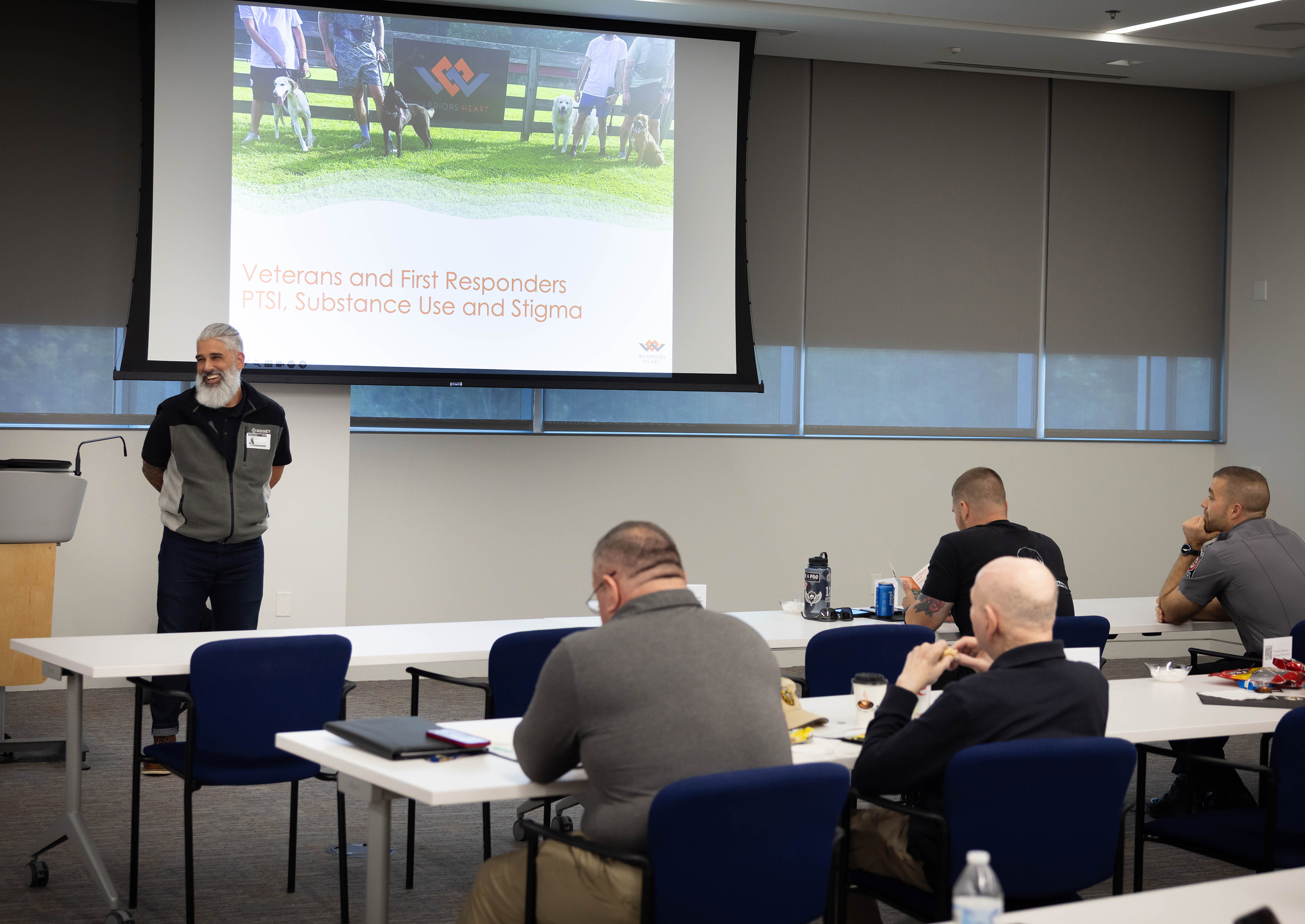 Mike Marrota speaks to the Veterans in Crisis: Advanced Training for Law Enforcement course, Oct. 6, 2025. FCSO photo.