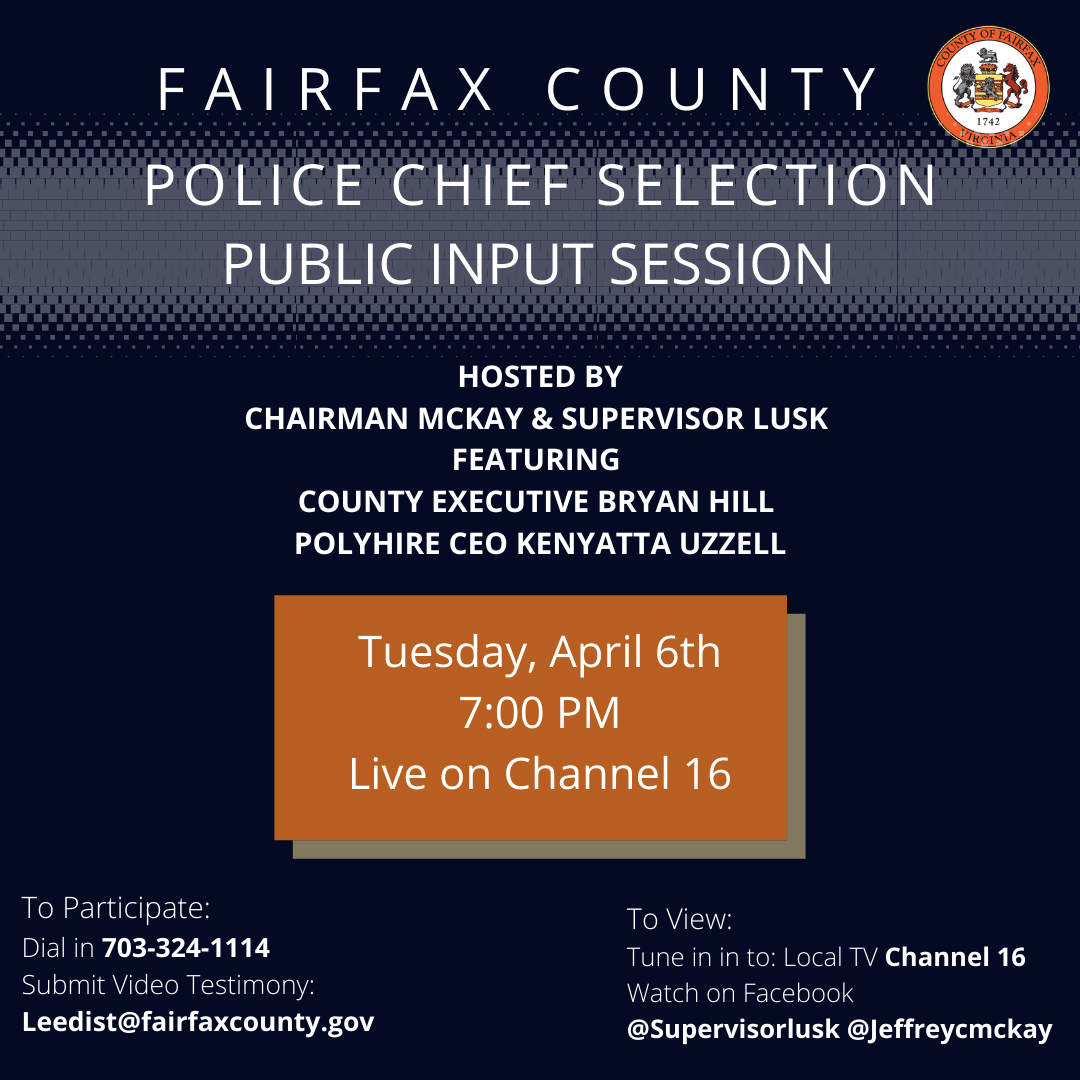 Police Chief Selection Public Input Session Fairfax County