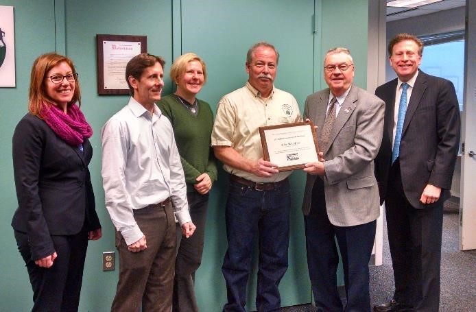 Mike McCaffrey Accepts Cooperator of the Year Award