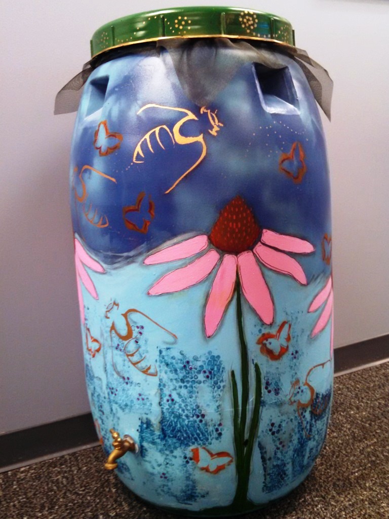 Allison Cusato rain barrel art