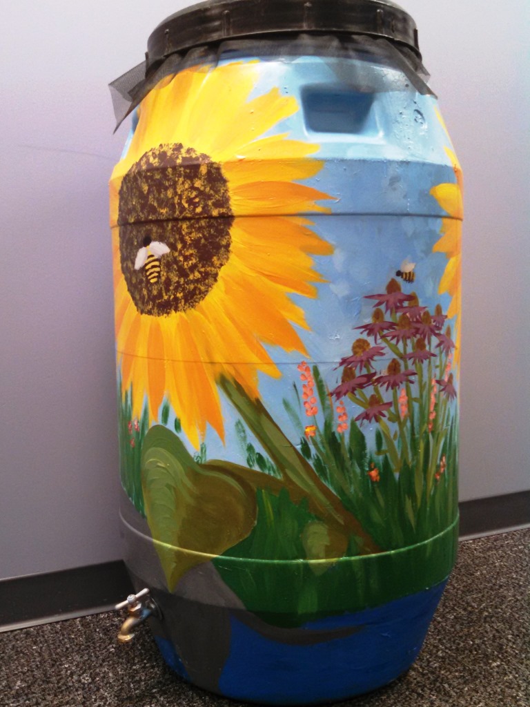 Crista Kostenko rain barrel art