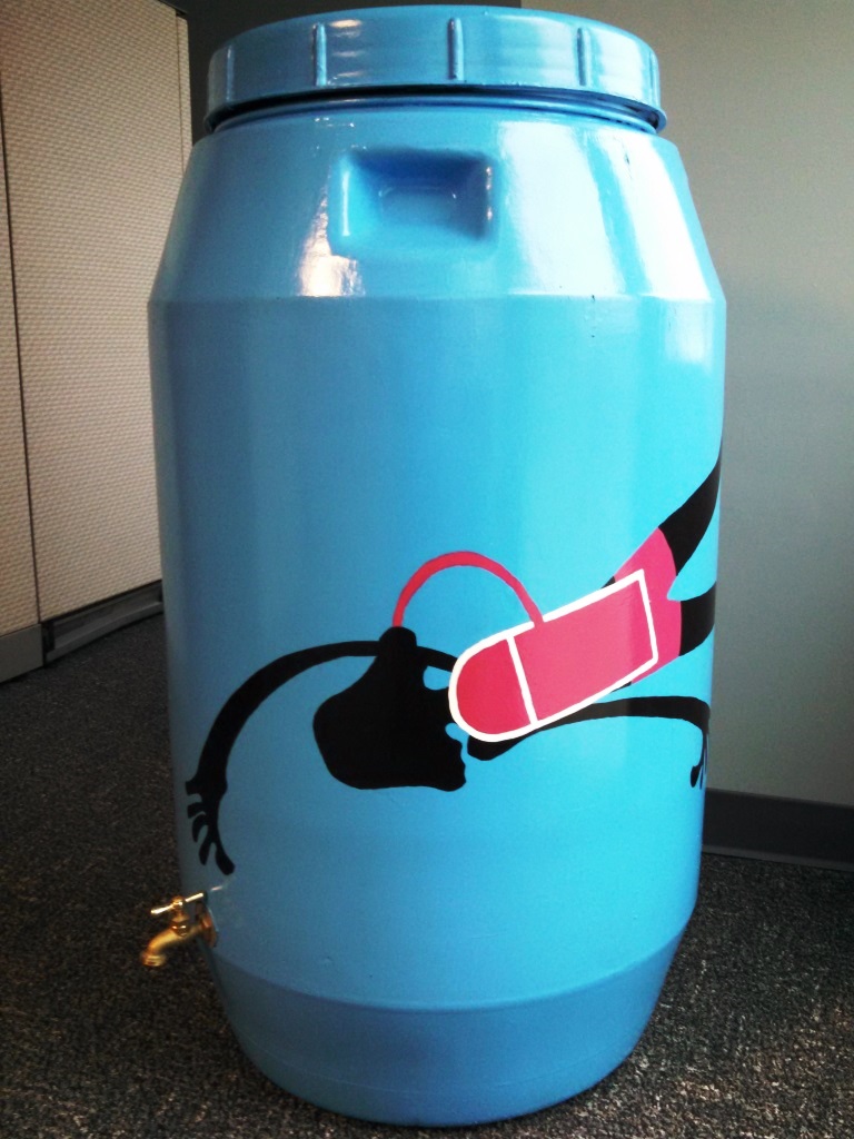 Carolina Mayorga rain barrel art