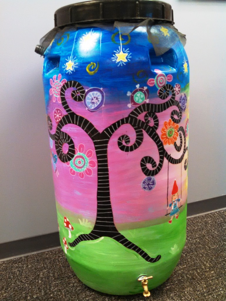 Erin Miller rain barrel art