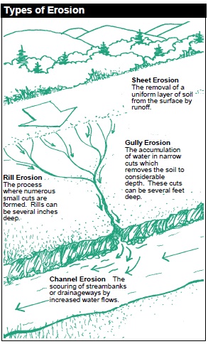 Different types of erosion. Click on image to enlarge.