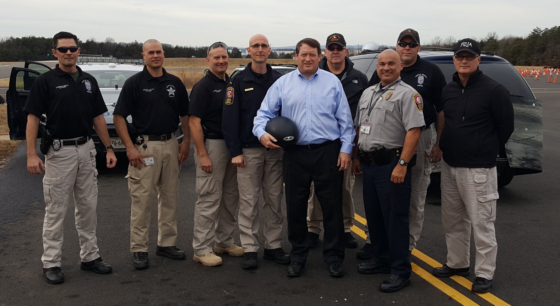 Supervisor Herrity with law enforcement