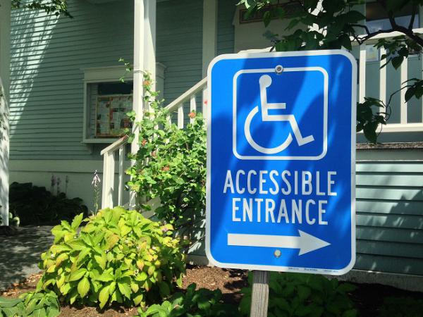 wheelchair ramp sign