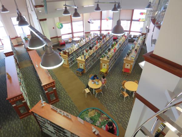 library branch overhead view