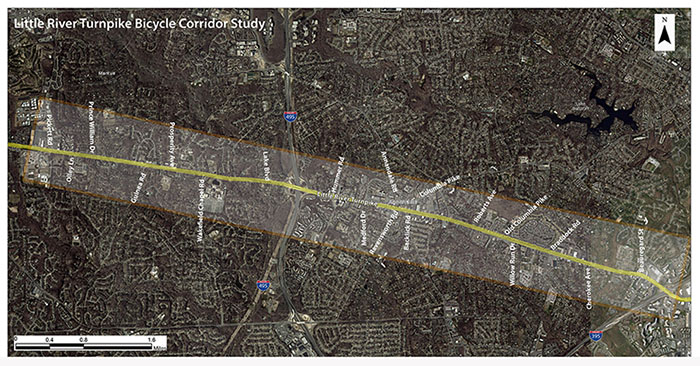 Little River Turnpike Bike Corridor Study Map